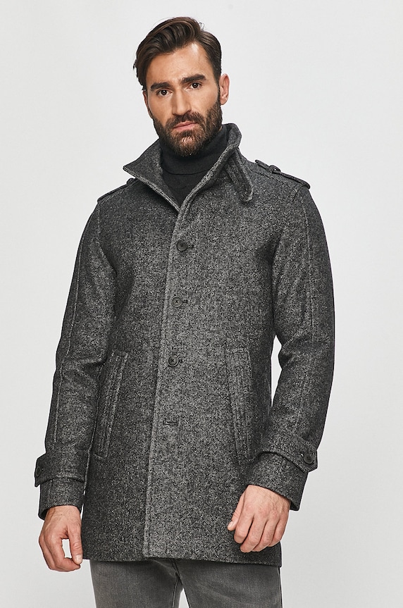 Selected Homme - Płaszcz bez kaptura szary 16075847