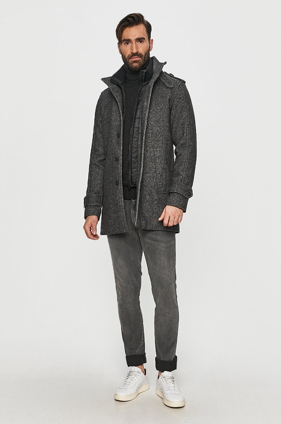 Selected Homme - Płaszcz 16075847 szary AA00