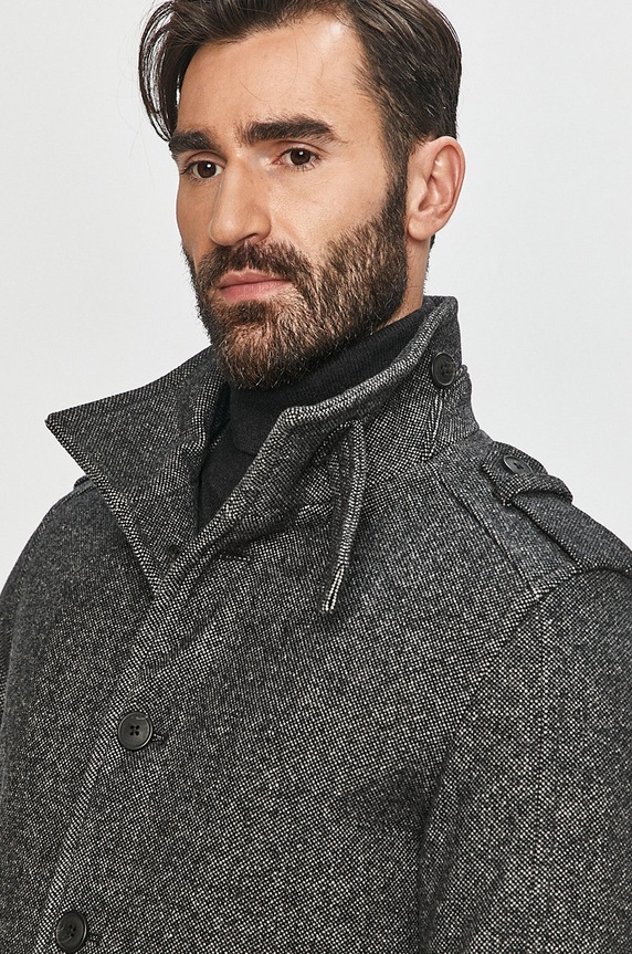 Selected Homme - Płaszcz 16075847 szary