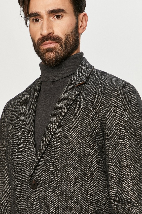 Jack & Jones - Płaszcz czarny 12171374