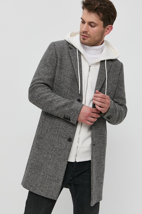 Jack & Jones płaszcz bez kaptura szary 12171374.LightGreyM