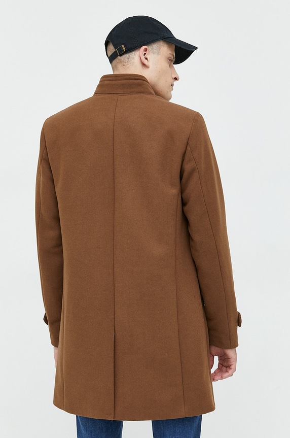 Ruházat Premium by Jack&Jones kabát gyapjú keverékből 12177644.DarkCoatKh barna