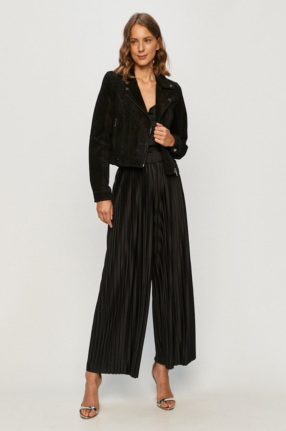 Vero Moda - Kurtka skórzana 10222395 czarny AA00