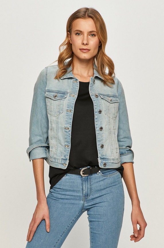 Vero Moda - Kurtka jeansowa bez kaptura niebieski 10240482