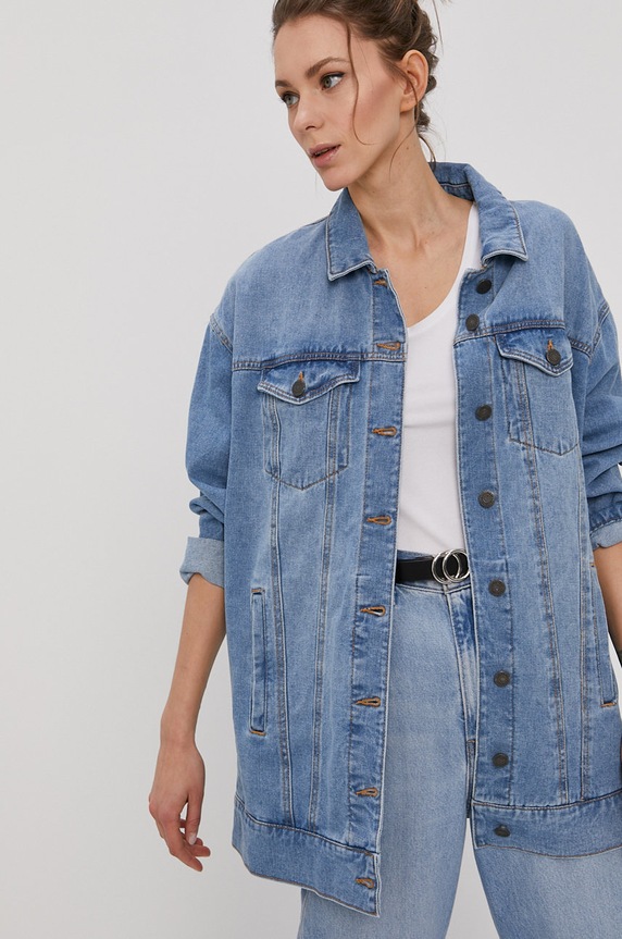 Noisy May Kurtka jeansowa bez kaptura niebieski 27016072