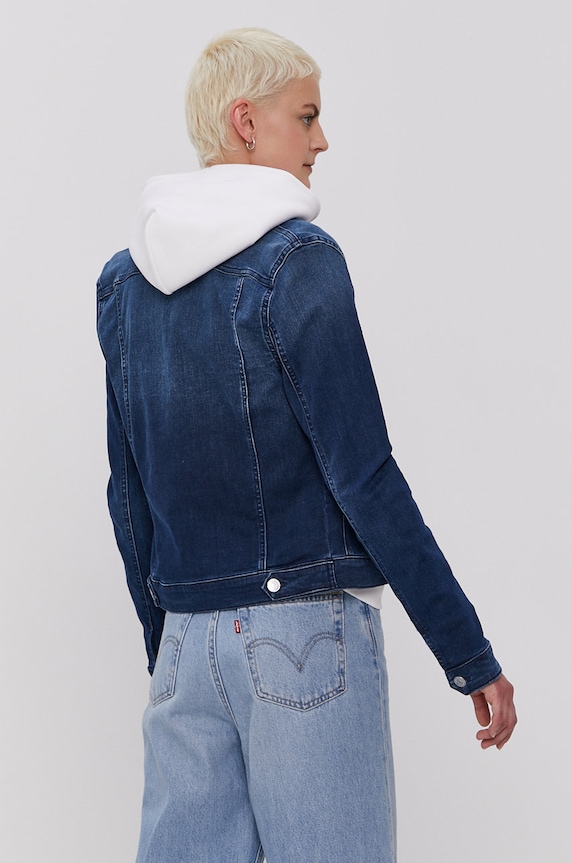 Oblečenie Rifľová bunda Tommy Jeans DW0DW09219.NOS tmavomodrá