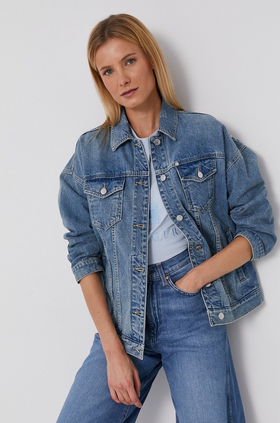 Armani Exchange Kurtka jeansowa 8NYB30.Y2AAZ.NOS bez kaptura niebieski 8NYB30.Y2AAZ.NOS