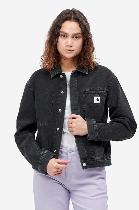 Carhartt WIP denim jacket Nora Jacket non-insulated black I030447.