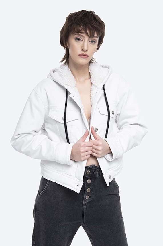 Iceberg geacă din denim cu captuseala alb 20II2PO0316200.1101