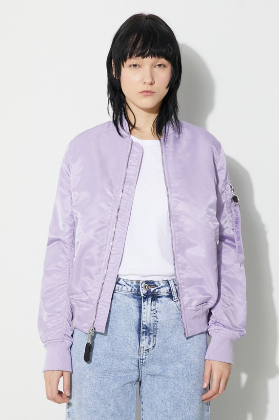 Clothing Alpha Industries bomber jacket MA-1 VF LW 156001 violet