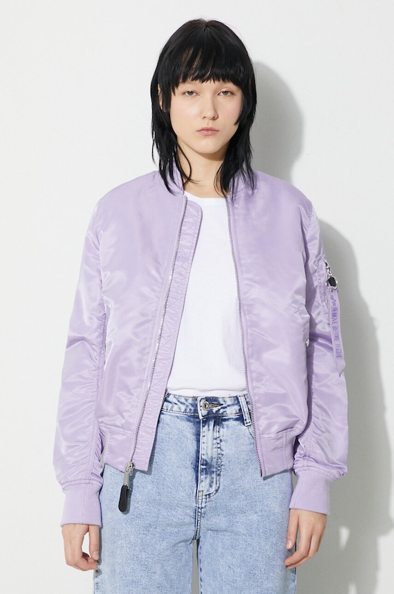 Clothing Alpha Industries bomber jacket MA-1 VF LW 156001 violet