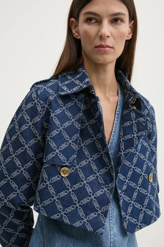 Renewed kurtka Creative Upcycling nieocieplane niebieski Reworked.Jacket.2