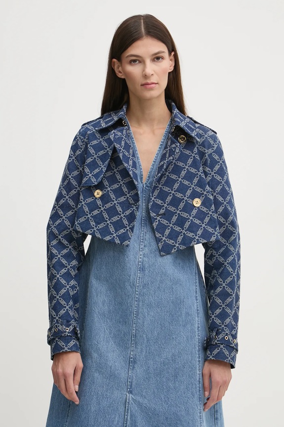 Renewed kurtka Creative Upcycling niebieski Reworked.Jacket.2