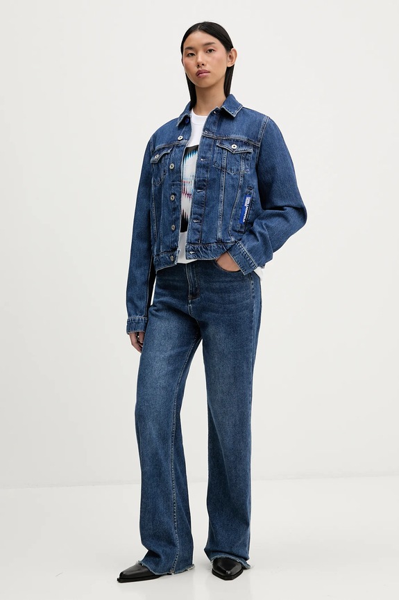 Džínová bunda Karl Lagerfeld Jeans A1W14002 námořnická modř AA00