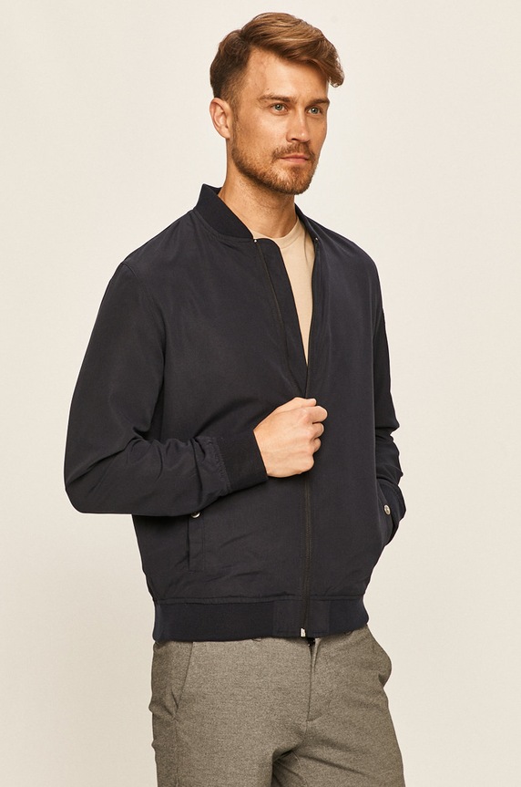 Only & Sons - Kurtka bomber bez kaptura granatowy 22015866