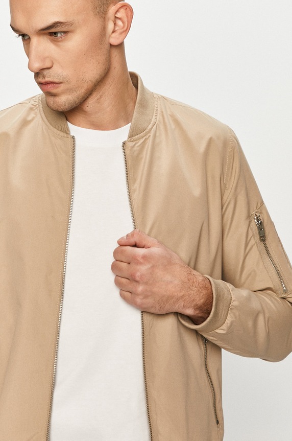 Jack & Jones - Kurtka bomber beżowy 12165203