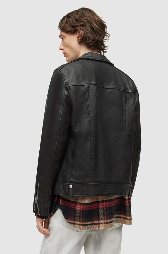 AllSaints - Kurtka skórzana MILO BIKER czarny ML025N
