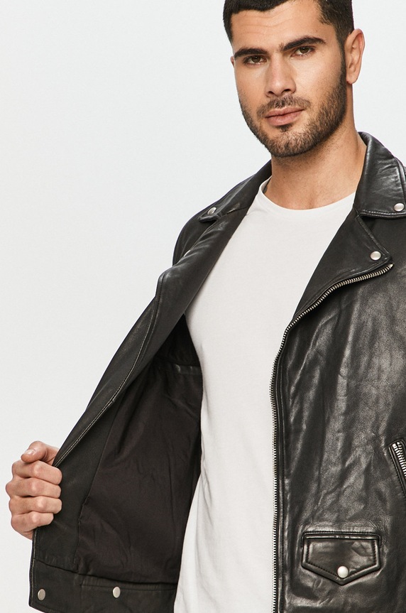 AllSaints - Kurtka skórzana MILO BIKER ML025N