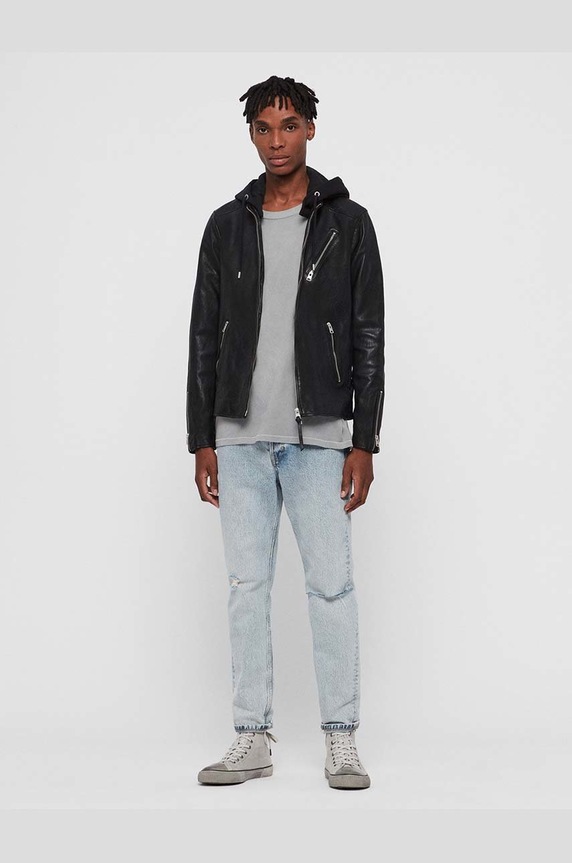 Ruházat AllSaints - Bőrdzseki Harwood Jacket ML035R fekete