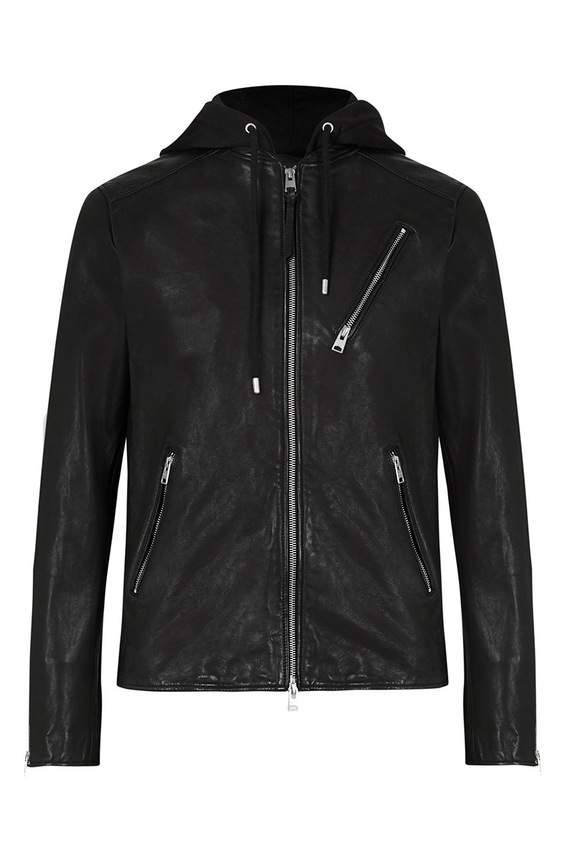 AllSaints - Bőrdzseki Harwood Jacket ML035R fekete