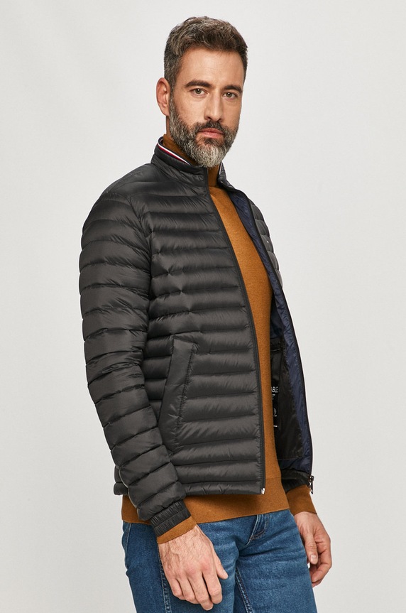 Tommy Hilfiger - Kurtka puchowa bez kaptura czarny MW0MW12720