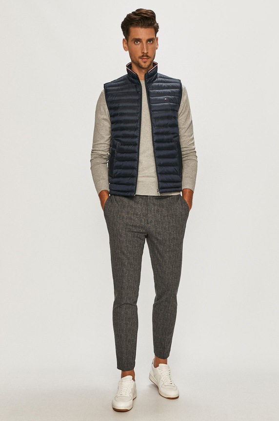 Tommy Hilfiger Bezrękawnik puchowy MW0MW12719 granatowy AA00