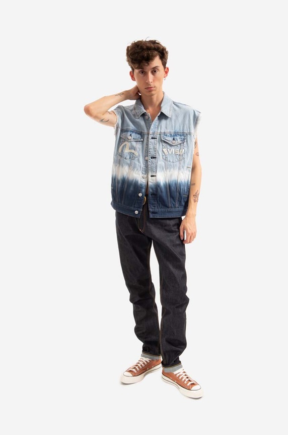 Evisu denim vest 2ESHTM2VS711XXDN blue AA00