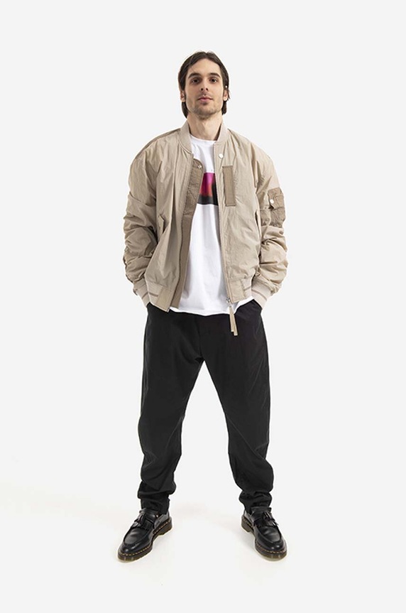 Tom Wood giacca bomber Purth Bomber Patched 22203.033 beige AA00