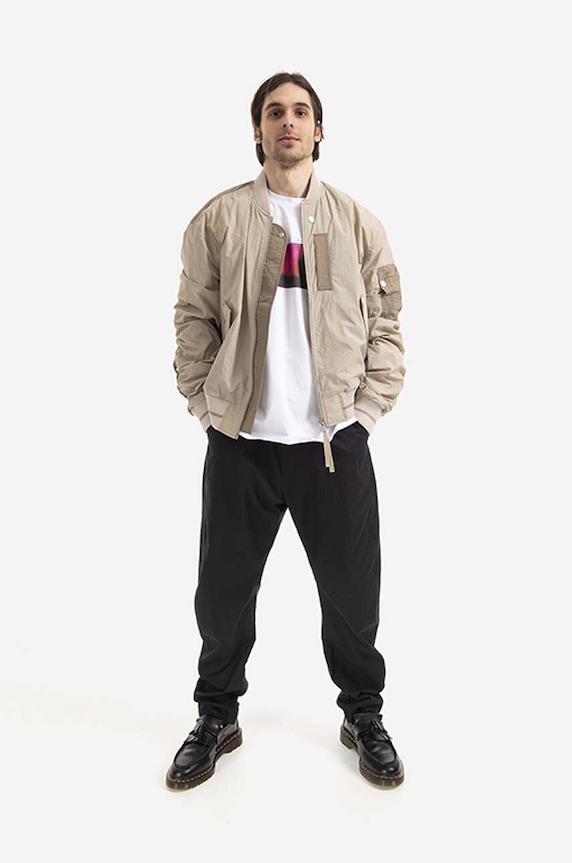 Tom Wood giacca bomber Purth Bomber Patched 22203.033 beige AA00