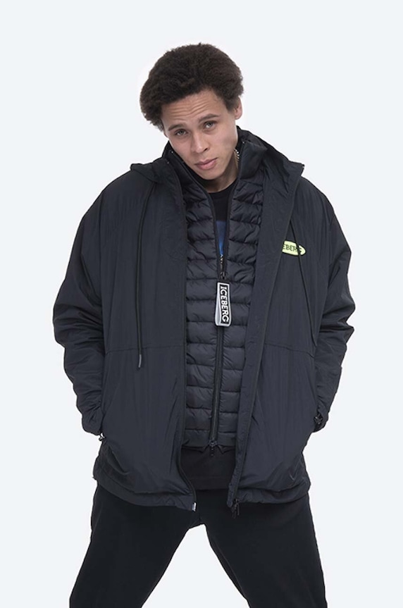 Iceberg geaca cu captuseala negru 20II1PO0805A30.9000