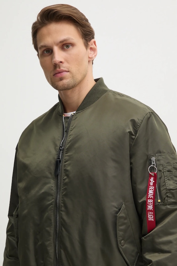 Obojstranná bunda bomber Alpha Industries Ma-1 Reversible 100101.04 zelená SS25