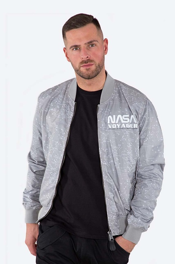 Obojstranná bunda bomber Alpha Industries MA-1 Nasa Voyager Reversible 116105 03 116105.03 čierna AA00