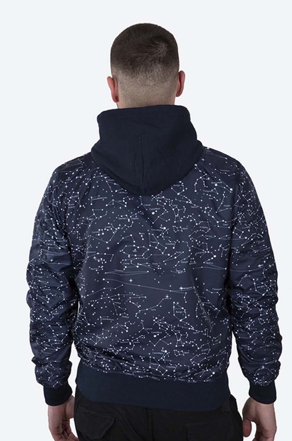 Alpha Industries reversible bomber jacket MA-1 LW HD NASA Glow Rev navy 116106.07