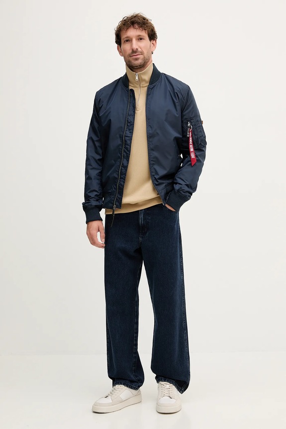 Bunda Alpha Industries MA-1 TT 191103 07 191103.07 tmavomodrá AA00