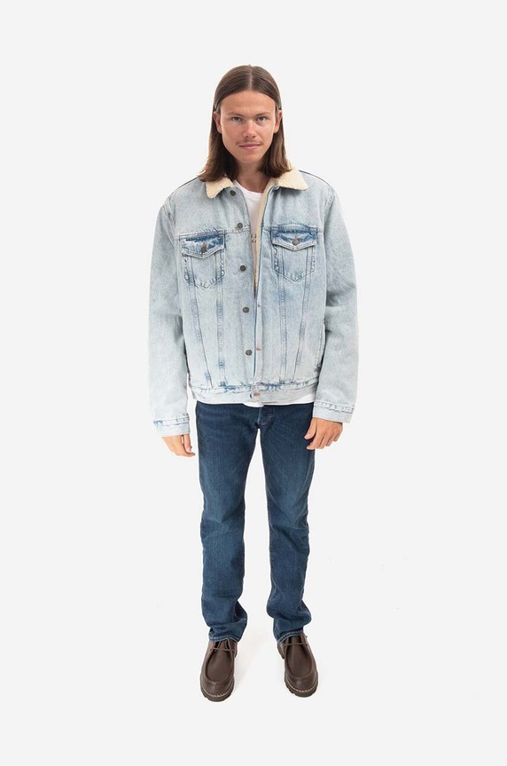 Ρούχα Τζιν μπουφάν Guess M2BN00.D4S10 μπλε