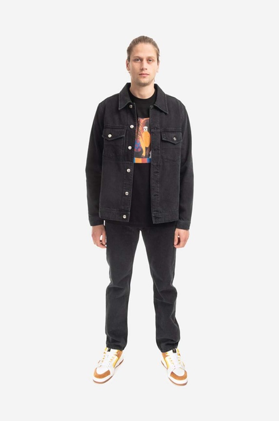 Яке Wood Wood Ivan Denim Jacket 12235109-7051 BLACK 12235109.7051 черен AA00