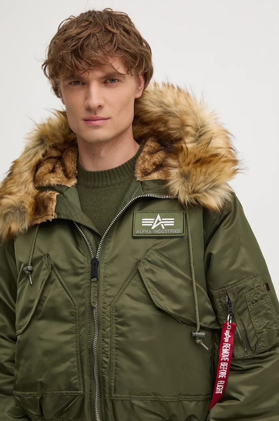 Bunda Alpha Industries 45P Hooded Custom 113145 257 s podšívkou zelená 113145.257