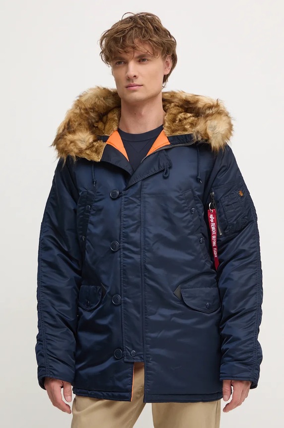 Jakna Alpha Industries s kapuljačom mornarsko plava 103141.07