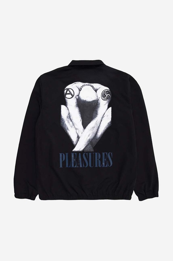 PLEASURES jacket Bended Coach Jacket P23SP005 black AA00