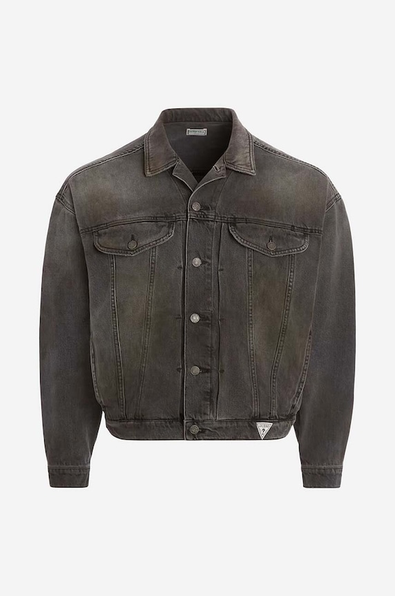 Guess geacă din denim negru M3GU97.D4XV0