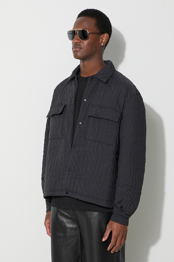 Represent Initial Quilted Overshirt M06094-01 black M06094.01