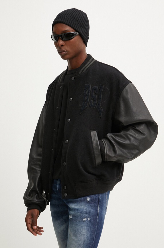 Odjeća Vunena bomber jakna Diesel L-NYMAN A14414.0LHAL crna