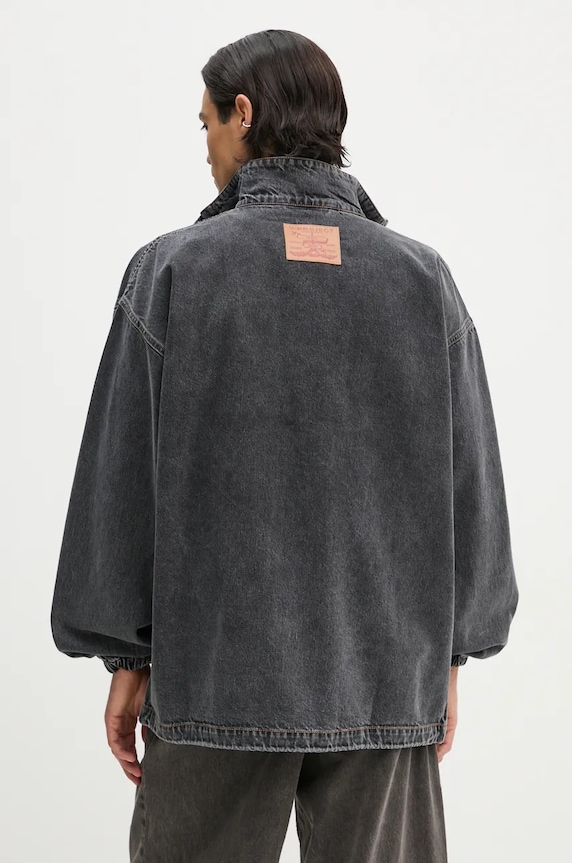 Ρούχα Τζιν μπουφάν Y/Project EVERGREEN PINCHED LOGO DENIM WINDBREAKER 207JA002 γκρί