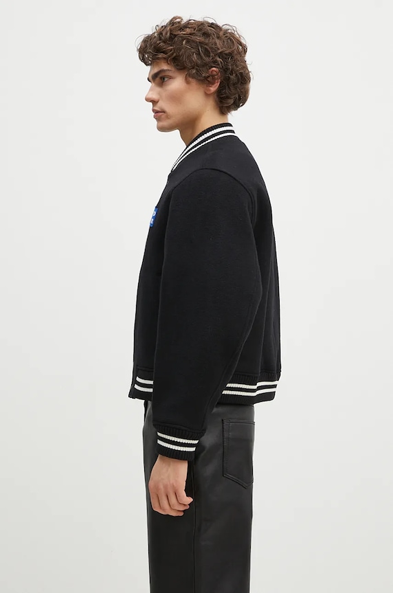 Ader Error giacca bomber in lana BM42FYJK0504BK nero AA00