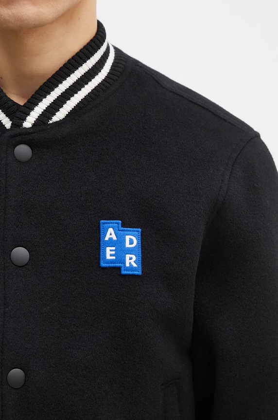 Ader Error giacca bomber in lana nero BM42FYJK0504BK