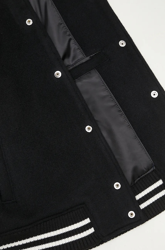 Ader Error giacca bomber in lana BM42FYJK0504BK nero