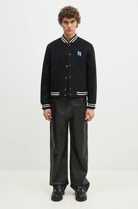 Ader Error giacca bomber in lana BM42FYJK0504BK