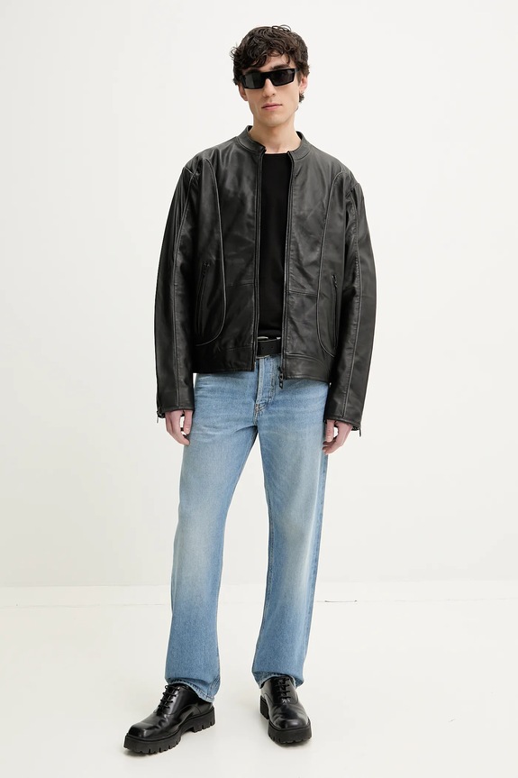 Δερμάτινο μπουφάν Diesel L-KRIXY JACKET A16866.0EPAU μαύρο AA00