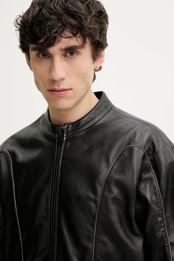 Δερμάτινο μπουφάν Diesel L-KRIXY JACKET A16866.0EPAU μαύρο