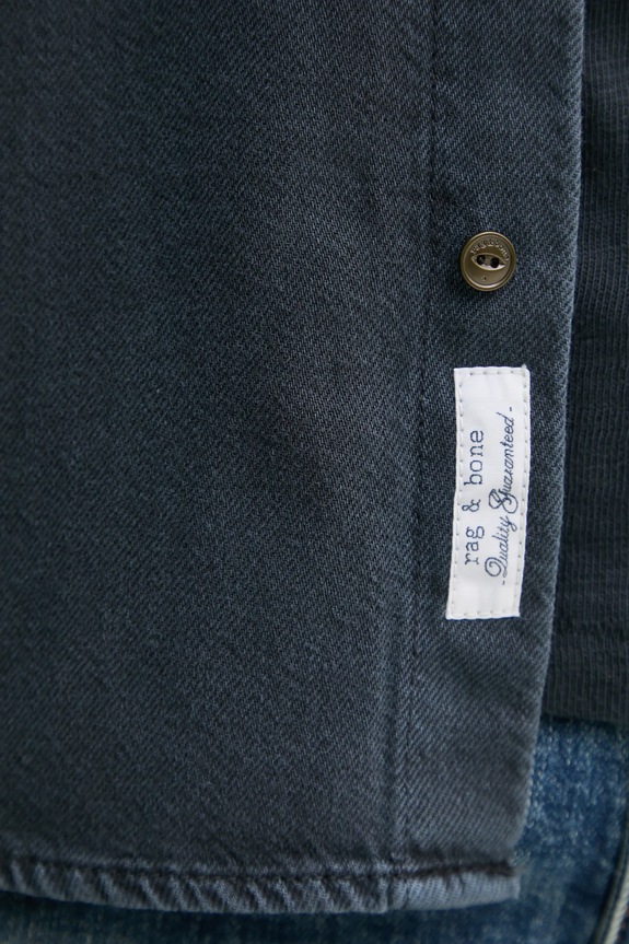 Košeľa Rag & Bone MED24S0004ZDMI tmavomodrá